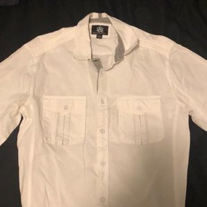 White Button Down Long Sleeve Shirt